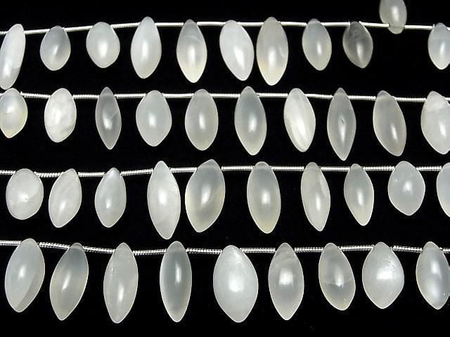 [Video] White Moonstone AA++ Marquise Rice (Smooth) half or 1strand (18 pcs)