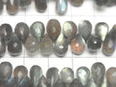 [Video]High Quality Labradorite AA++ Drop Faceted Briolette half or 1strand beads (aprx.6inch/15cm)