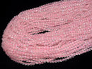 [Video]High Quality! Rose Quartz AA++ Faceted Coin 4x4mm 1strand beads (aprx.15inch/36cm)