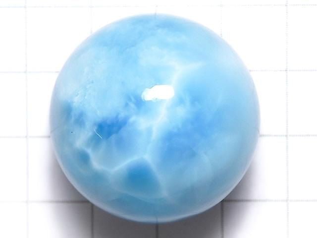 [Video][One of a kind] Larimar Pectolite AAA Sphere, Round 29mm 1pc NO.121