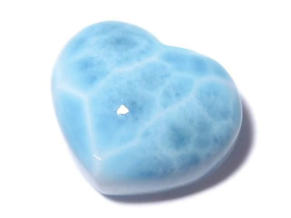 [Video][One of a Kind] High Quality Larimar Pectolite AAA Heart [Half Drilled Hole] 1pc NO.56