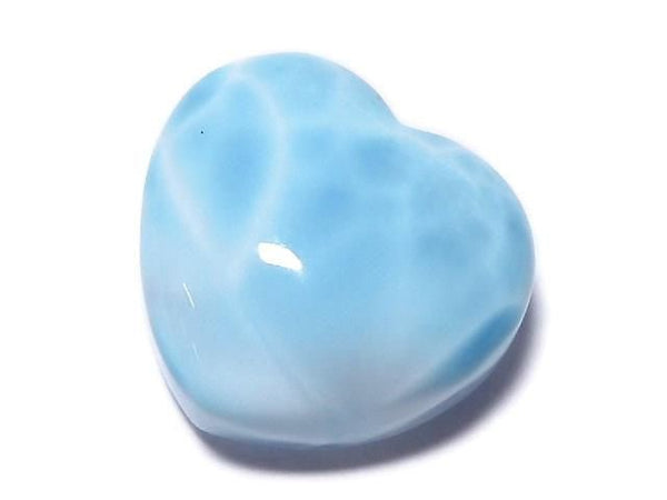 [Video][One of a Kind] High Quality Larimar Pectolite AAA Heart [Half Drilled Hole] 1pc NO.58