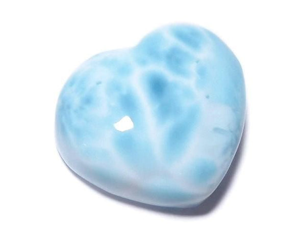 [Video][One of a Kind] High Quality Larimar Pectolite AAA Heart [Half Drilled Hole] 1pc NO.60
