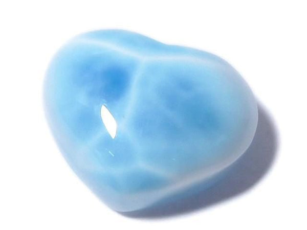 [Video][One of a Kind] High Quality Larimar Pectolite AAA Heart [Half Drilled Hole] 1pc NO.61