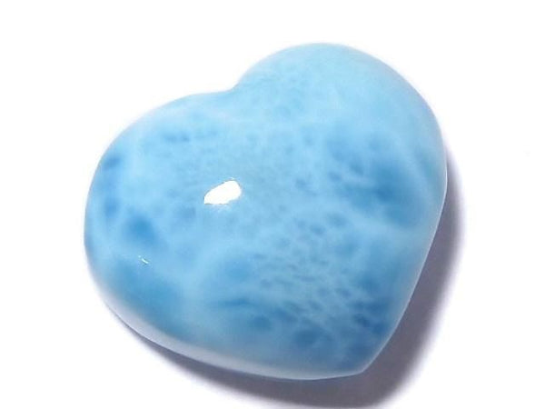 [Video][One of a Kind] High Quality Larimar Pectolite AAA Heart [Half Drilled Hole] 1pc NO.63