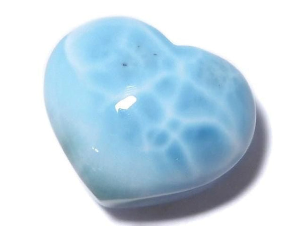 [Video][One of a Kind] High Quality Larimar Pectolite AAA Heart [Half Drilled Hole] 1pc NO.64