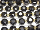 [Video] High Quality! Golden Obsidian AAA- Hexagram Faceted Coin 8x8x5mm 1strand beads (approx. 15 inches/37 cm)