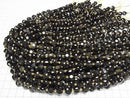 [Video] High Quality! Golden Obsidian AAA- Hexagram Faceted Coin 8x8x5mm 1strand beads (approx. 15 inches/37 cm)