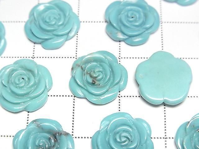 [Video] Turquoise AA++ Rose 13-14mm [Undrilled] 1pc