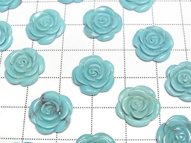 [Video] Turquoise AA++ Rose 13-14mm [Undrilled] 1pc