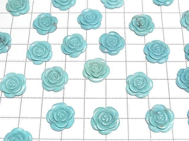 [Video] Turquoise AA++ Rose 13-14mm [Undrilled] 1pc