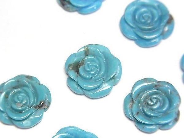 [Video] Turquoise AA++ Rose 13-14mm [Undrilled] 1pc