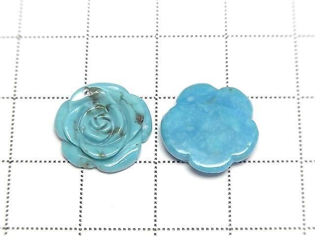 [Video] Turquoise AA++ Rose 13-14mm [Undrilled] 1pc