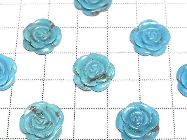 [Video] Turquoise AA++ Rose 13-14mm [Undrilled] 1pc