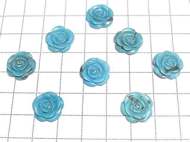 [Video] Turquoise AA++ Rose 13-14mm [Undrilled] 1pc