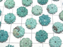 [Video] Turquoise AA++ Flower 12mm Green [Center Hole] 2pcs