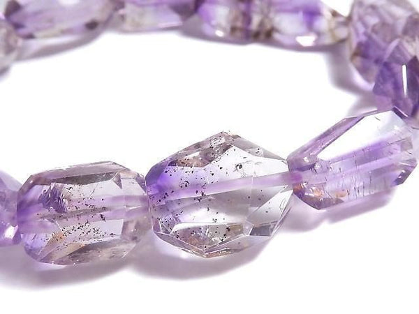 [Video][One of a kind] Elestial Quartz AAA- Faceted Nugget Bracelet NO.102