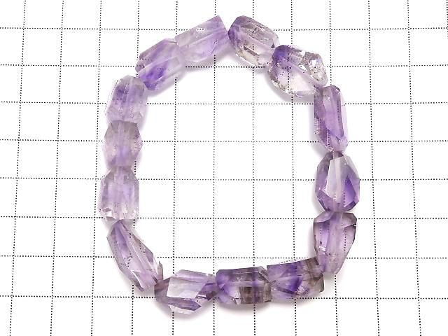 [Video][One of a kind] Elestial Quartz AAA- Faceted Nugget Bracelet NO.102