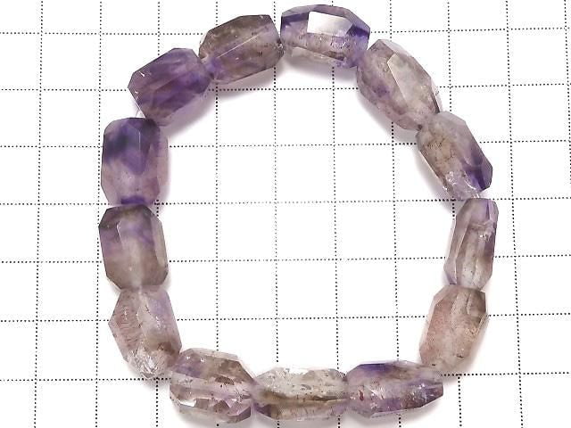 [Video][One of a kind] Elestial Quartz AAA- Faceted Nugget Bracelet NO.106