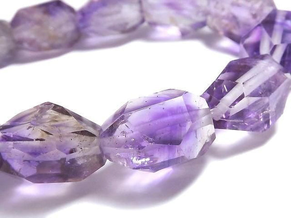 [Video][One of a kind] Elestial Quartz AAA- Faceted Nugget Bracelet NO.112