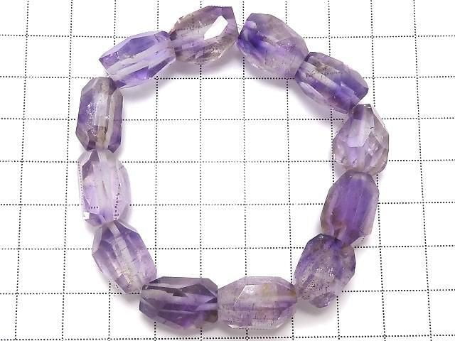 [Video][One of a kind] Elestial Quartz AAA- Faceted Nugget Bracelet NO.113