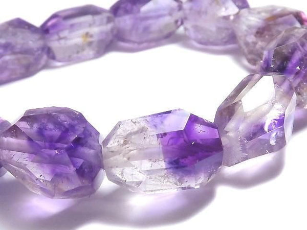[Video][One of a kind] Elestial Quartz AAA- Faceted Nugget Bracelet NO.115