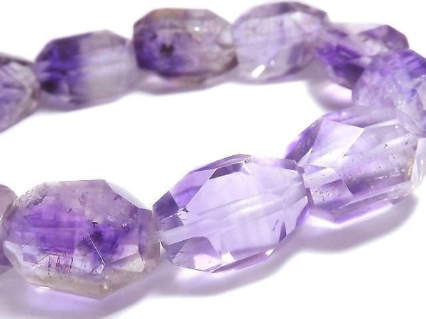 [Video][One of a kind] Elestial Quartz AAA- Faceted Nugget Bracelet NO.117