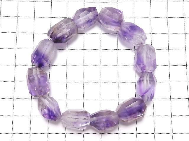 [Video][One of a kind] Elestial Quartz AAA- Faceted Nugget Bracelet NO.117