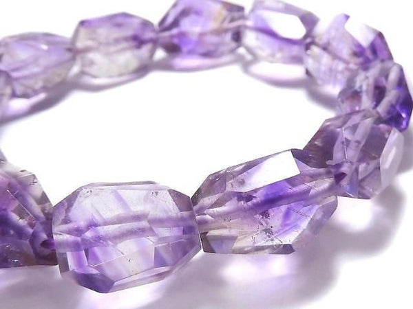 [Video][One of a kind] Elestial Quartz AAA- Faceted Nugget Bracelet NO.119