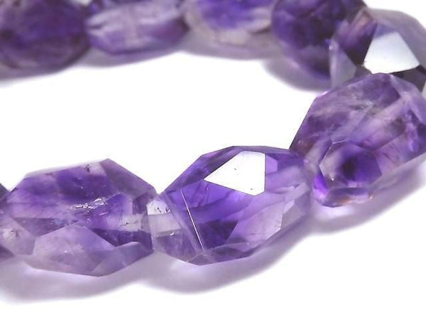 [Video][One of a kind] Elestial Quartz AAA- Faceted Nugget Bracelet NO.120