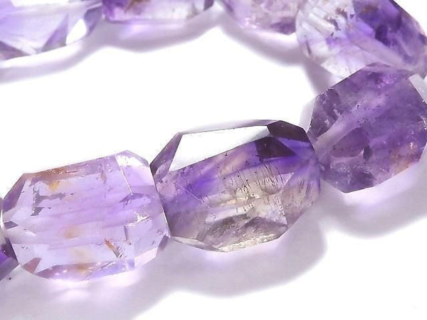 [Video][One of a kind] Elestial Quartz AAA- Faceted Nugget Bracelet NO.121