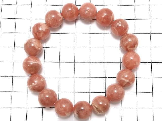 [Video][One of a kind] Rhodochrosite AA++ Round 12mm Bracelet NO.2