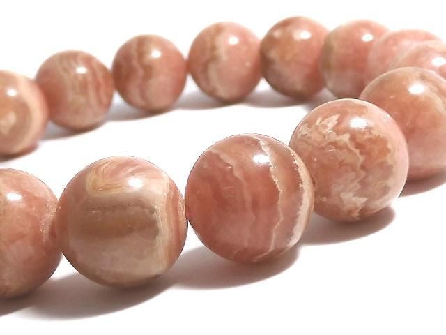 [Video][One of a kind] Rhodochrosite AA++ Round 12.5mm Bracelet NO.7