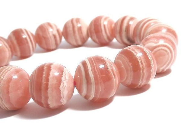 [Video][One of a kind] Rhodochrosite AAA Round 13mm Bracelet NO.103