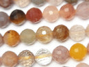 [Video] High Quality! Multicolor Rutilated Quartz AA+ 128 Faceted Round 8mm Half or 1strand beads (approx. 15 inches/36 cm)