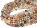 [Video] High Quality! Multicolor Rutilated Quartz AA+ 128 Faceted Round 8mm Half or 1strand beads (approx. 15 inches/36 cm)