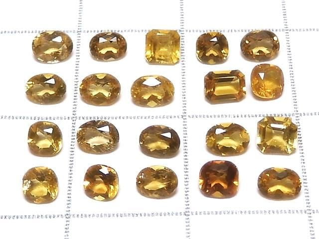 [Video][One of a Kind] High Quality Chondrodite Loose Stone Faceted 20pcs Set NO.23