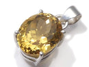 [Video][One of a kind] High Quality Brandy Citrine AAA Faceted Pendant Silver925 NO.74