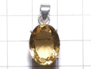 [Video][One of a kind] High Quality Brandy Citrine AAA Faceted Pendant Silver925 NO.77