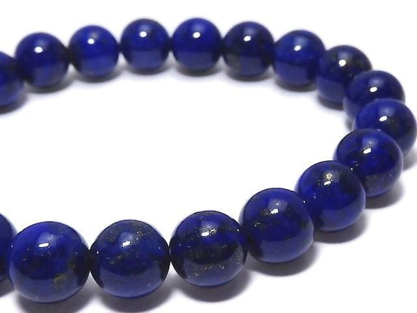 [Video][One of a kind] Lapislazuli AAA Round 8.5mm Bracelet NO.21