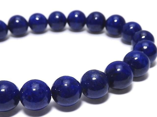 [Video][One of a kind] Lapislazuli AAA Round 8.5mm Bracelet NO.24