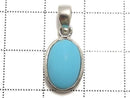 [Video][One of a kind] Kingman Turquoise AAA- Pendant Silver925 NO.81
