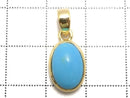 [Video][One of a kind] Kingman Turquoise AAA Pendant 18KGP NO.86