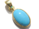 [Video][One of a kind] Kingman Turquoise AAA Pendant 18KGP NO.87