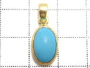 [Video][One of a kind] Kingman Turquoise AAA Pendant 18KGP NO.87