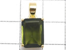 [Video][One of a kind] Moldavite AAA Faceted Pendant 18KGP NO.112