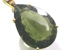 [Video][One of a kind] Moldavite AAA Faceted Pendant 18KGP NO.118