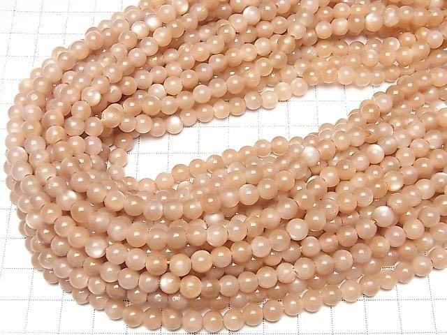 [Video] Orange Moonstone AA++ Round 6mm [2mm Hole] 1strand beads (approx. 14 inches/35 cm)