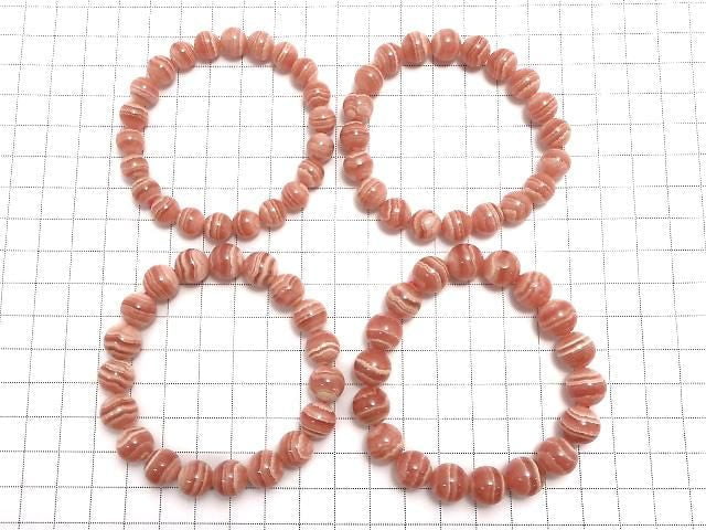 [Video] Argentine Rhodochrosite AAA Round Bracelet