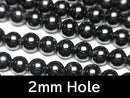[Video] Black Tourmaline Round 6mm [2mm Hole] 1strand beads (approx. 15 inches/36 cm)